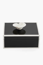 White Porcelain Flower Handle Box