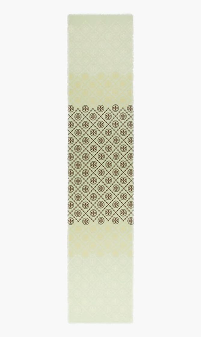 T MONOGRAM OBLONG SCARF