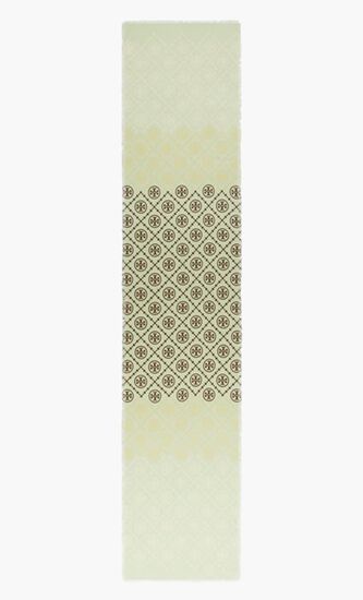 T MONOGRAM OBLONG SCARF