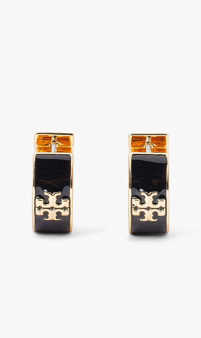 KIRA ENAMEL HUGGIE HOOP EARRING