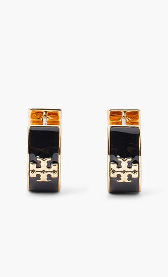 KIRA ENAMEL HUGGIE HOOP EARRING