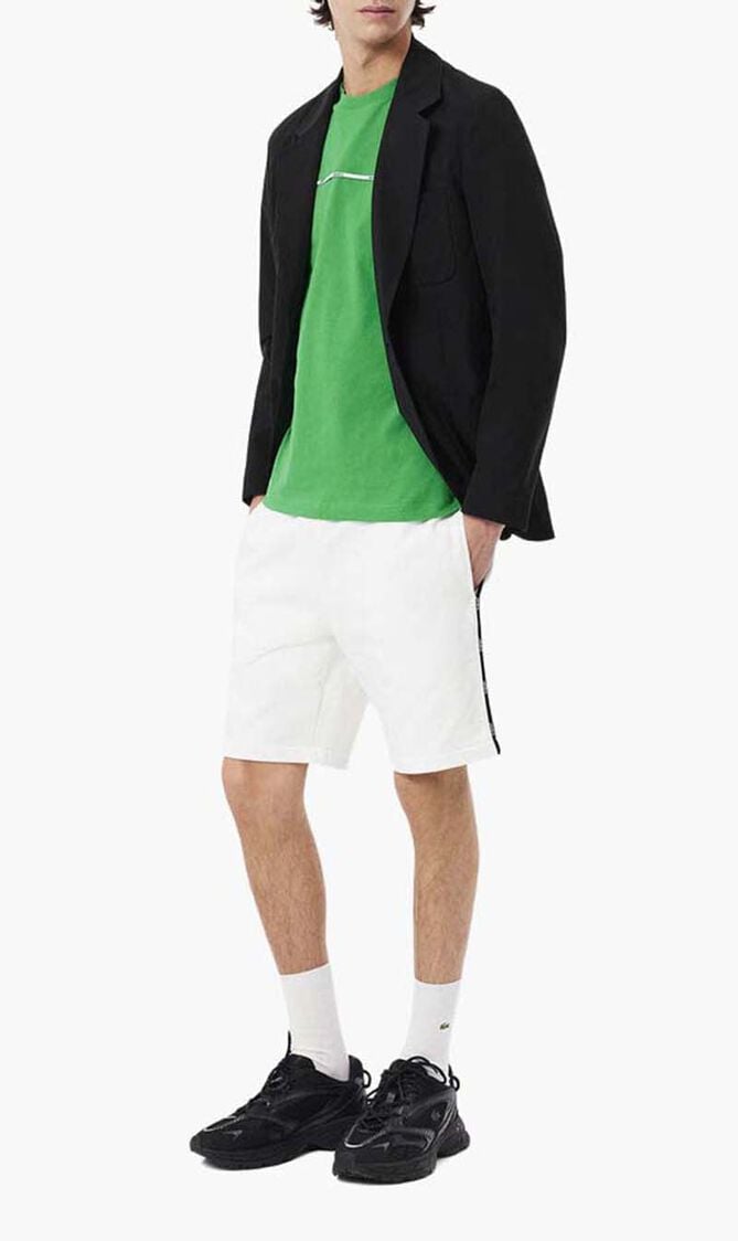 Logo Trim Cotton Fleece Shorts