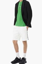 Logo Trim Cotton Fleece Shorts