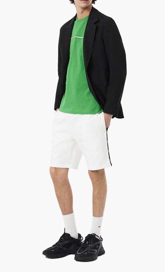 Logo Trim Cotton Fleece Shorts