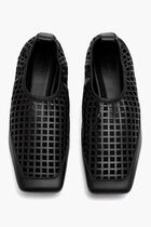 PERFORATED SQUARE TOE FLAT