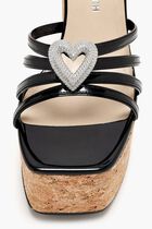 Double Heart wedge sandals