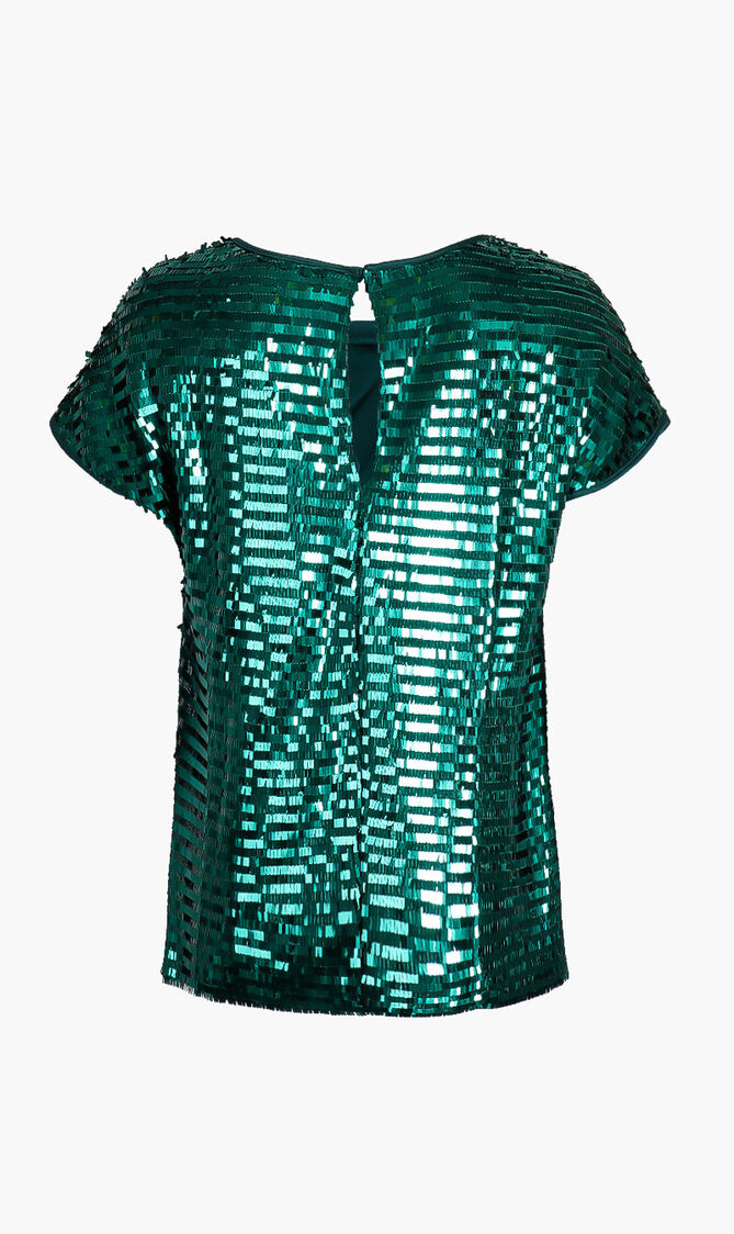 Cascading Sequin Top