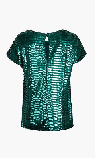 Cascading Sequin Top