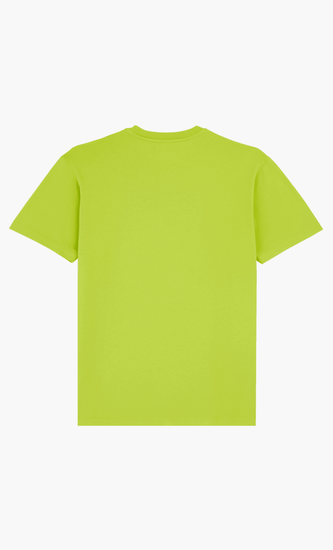 Printed Turtle Logo Cotton T Shirt