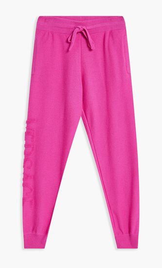 LOGO WOOL & CASHMERE SWEATPANTS