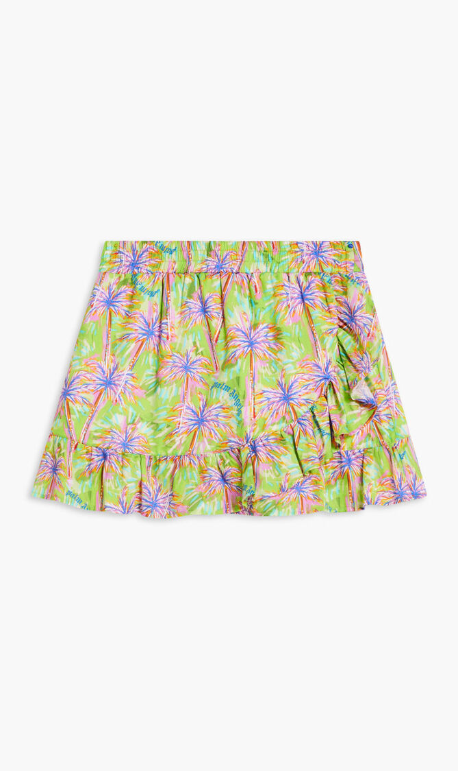 AOP PA PALMS RUFFLES SKIRT