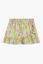 AOP PA PALMS RUFFLES SKIRT