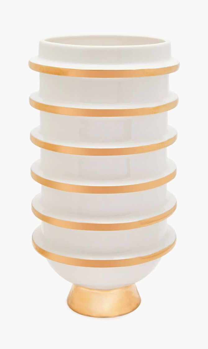 Orbit Urn Vase Medium White