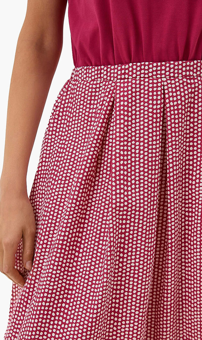 Long Dress with Printed Skirt