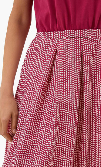 Long Dress with Printed Skirt