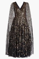 Comet Sequin Cape Gown