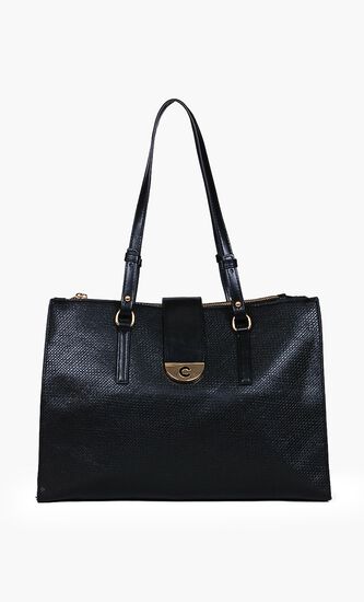 Solid Leather Tote Bag