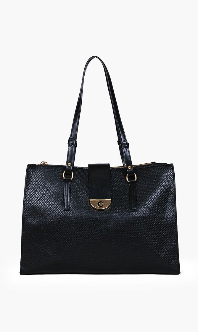 Solid Leather Tote Bag