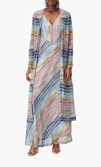 Zig Zag Long Cardigan