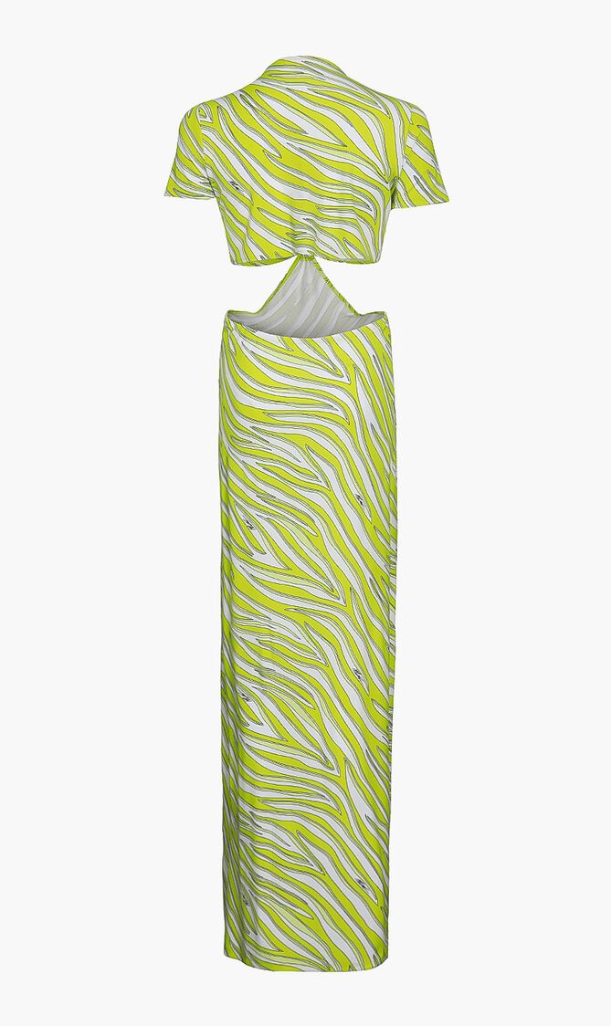 Zebra O Ring maxi dress