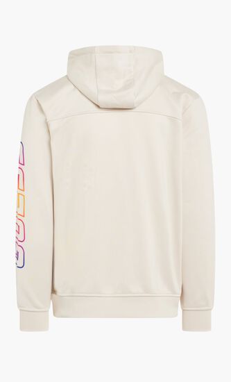 Ezra Zip Hooded Shiny Fleece Sweatshirt