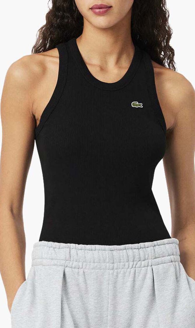 Slim Fit Ribbed Cotton Tank Top
