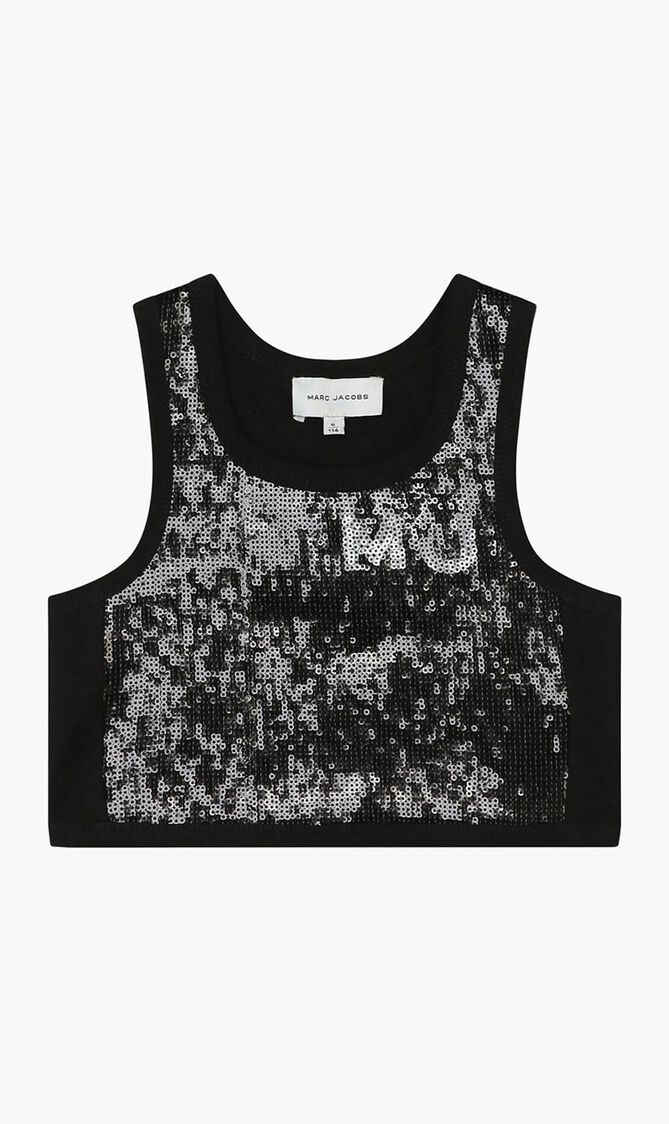 Sequin Embellished Sleeveless Top