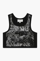 Sequin Embellished Sleeveless Top