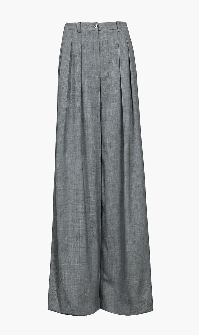 Stretch Wool Palazzo Pant