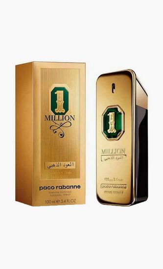 Men 1 Million Golden Oud Parfum Intense Natural Spray, 100 ml