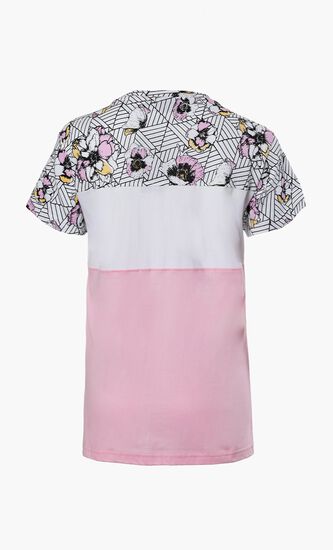 Mishti Geo Floral Print Cut T-shirt