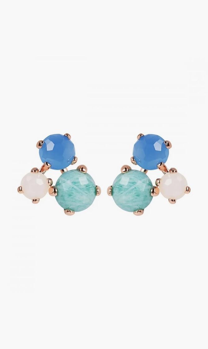 Triple Studded Earrings