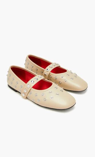 Ryder Popper-studded Ballet Flats