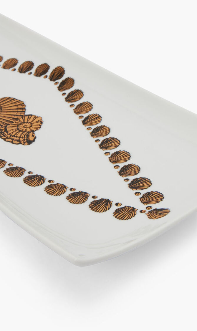 FST RECTANGULAR TRAY GIRO DI CONCHIGLIE GOLD/BLACK/WHITE