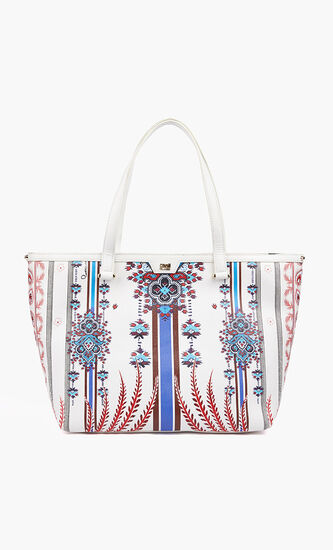 Leather Print Tote Bag