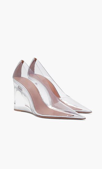 Ane Glass Wedge Pumps