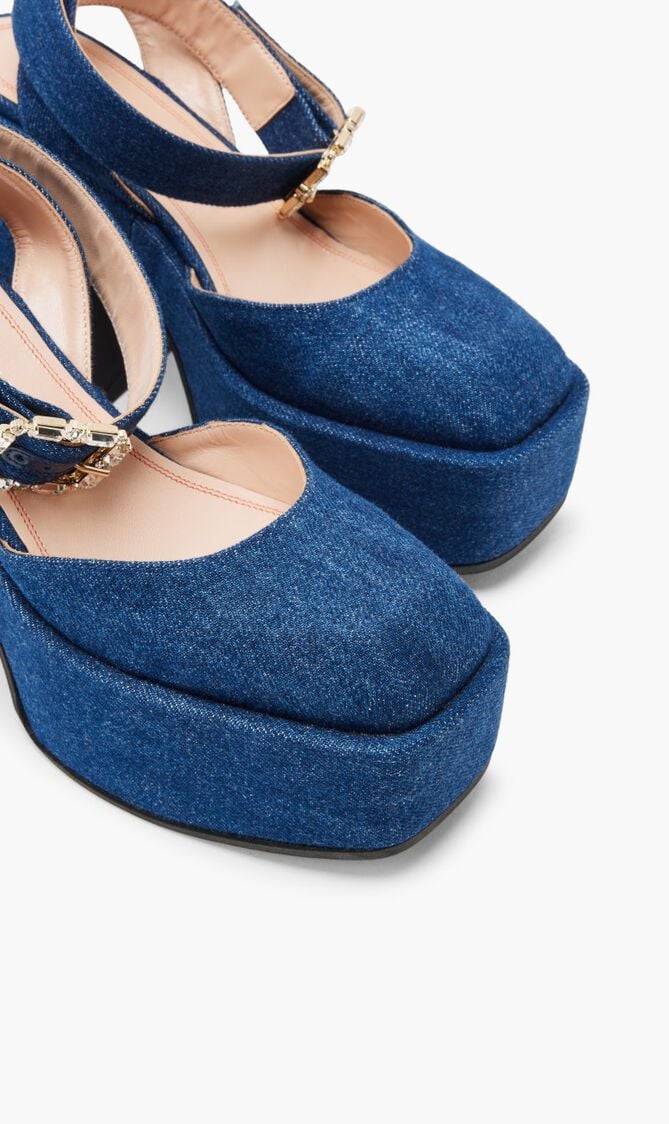 No11-30-16 Bulla Sofia Dark Jeans Heels No11-30-16 Bulla Sofia Dark Jeans Heels