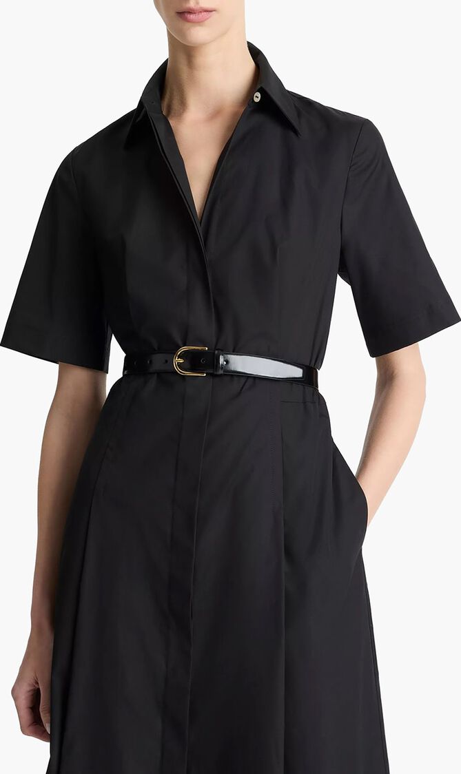 Cotton Short Sleeve Shirt Dress