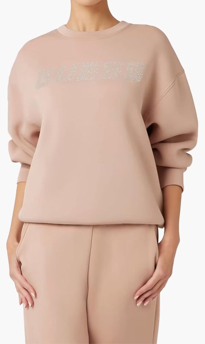 Viscose Rhinestone Sweatshirt