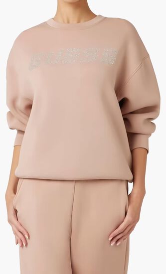 Viscose Rhinestone Sweatshirt