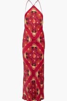 Printed Halterneck Maxi Dress