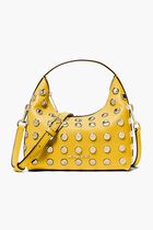 Small Embellished Pebbled Leather Messenger Bag