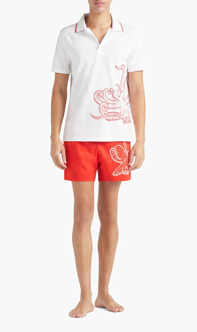 Printed Octopus Polo