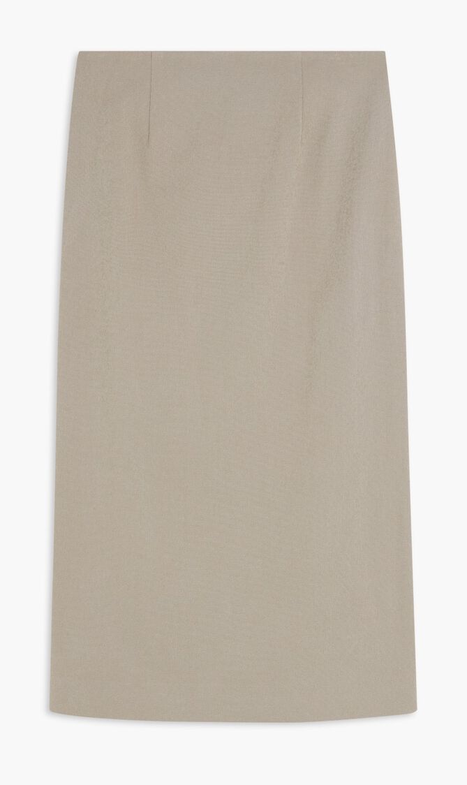STRETCH FAILLE WRAP SKIRT