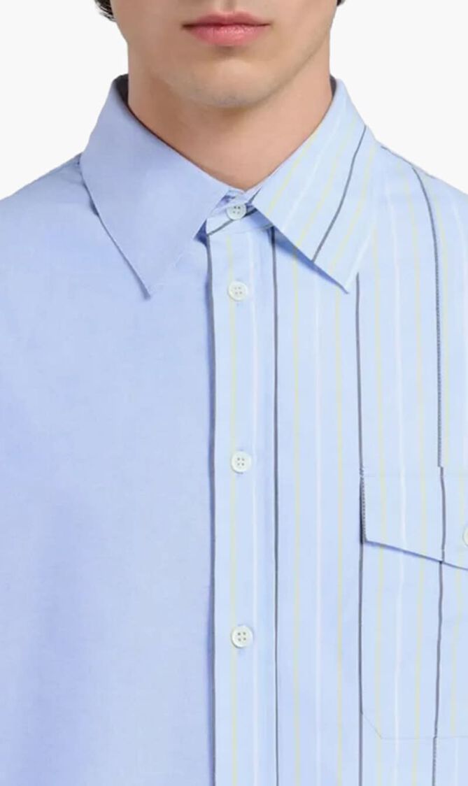 Bio Poplin Half and Half Shirt