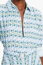 Graphic Print Twill Dress