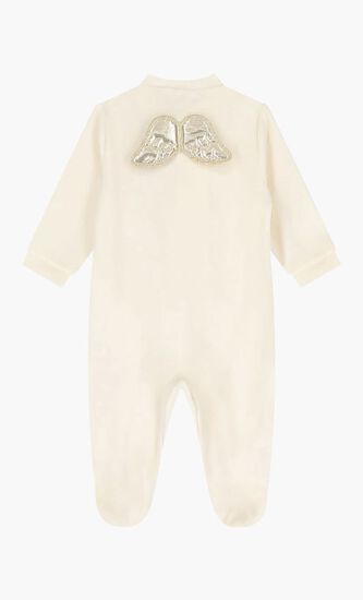 Velour Angel Wing  Sleepsuit