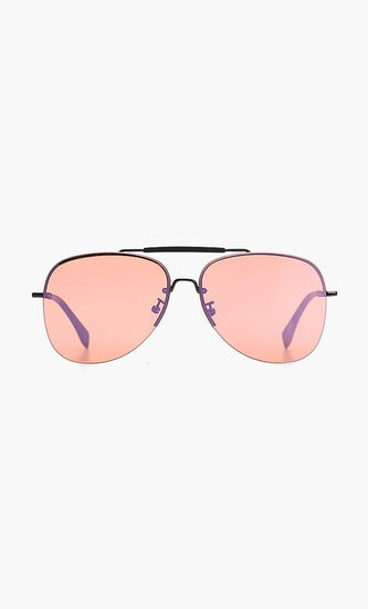 Half Rimless Aviator Sunglasses