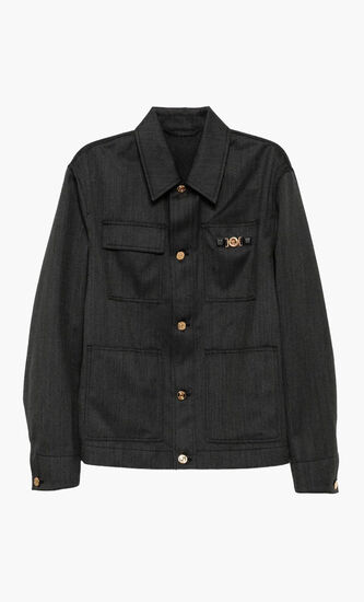 BLOUSON WOOL TWILL MOULINE FABRIC