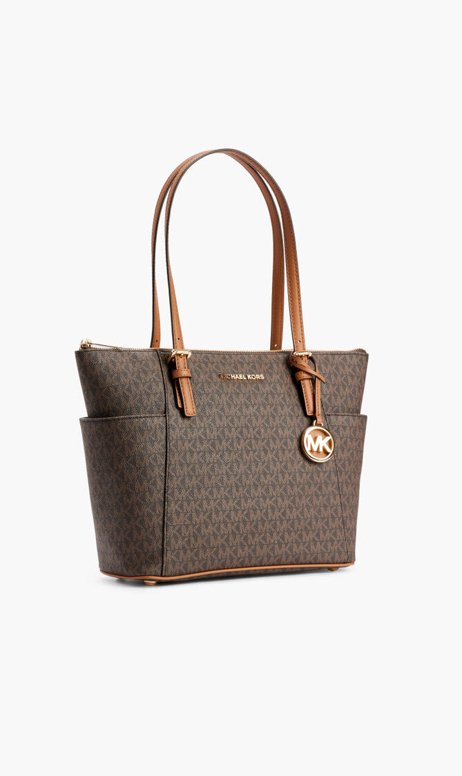 Jet Set Logo Zip Tote Bag